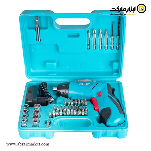 کیت پیچ گوشتی شارژی آلور لیتیوم 4.8 ولت 46 پارچه مدل AV-2040